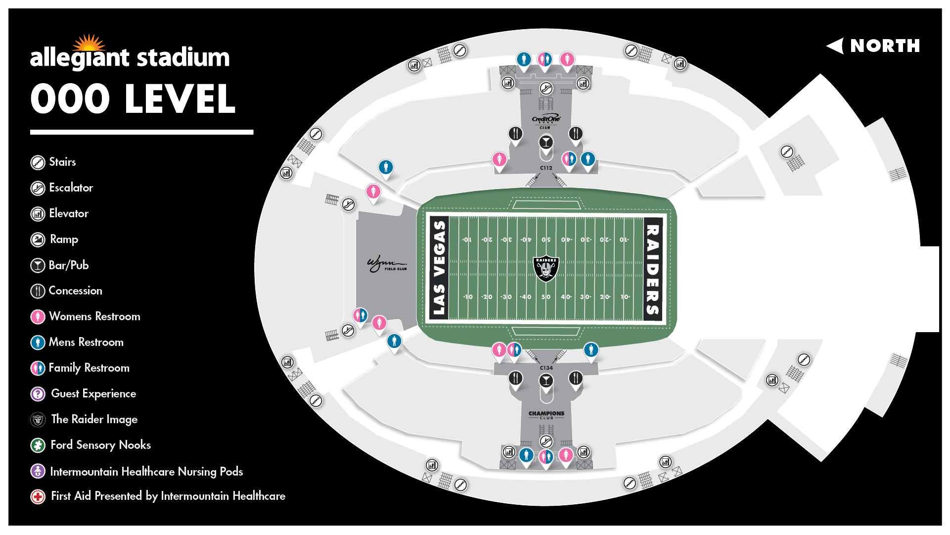 Stadium Maps Official Website Of Allegiant Stadium Allegiant Stadium