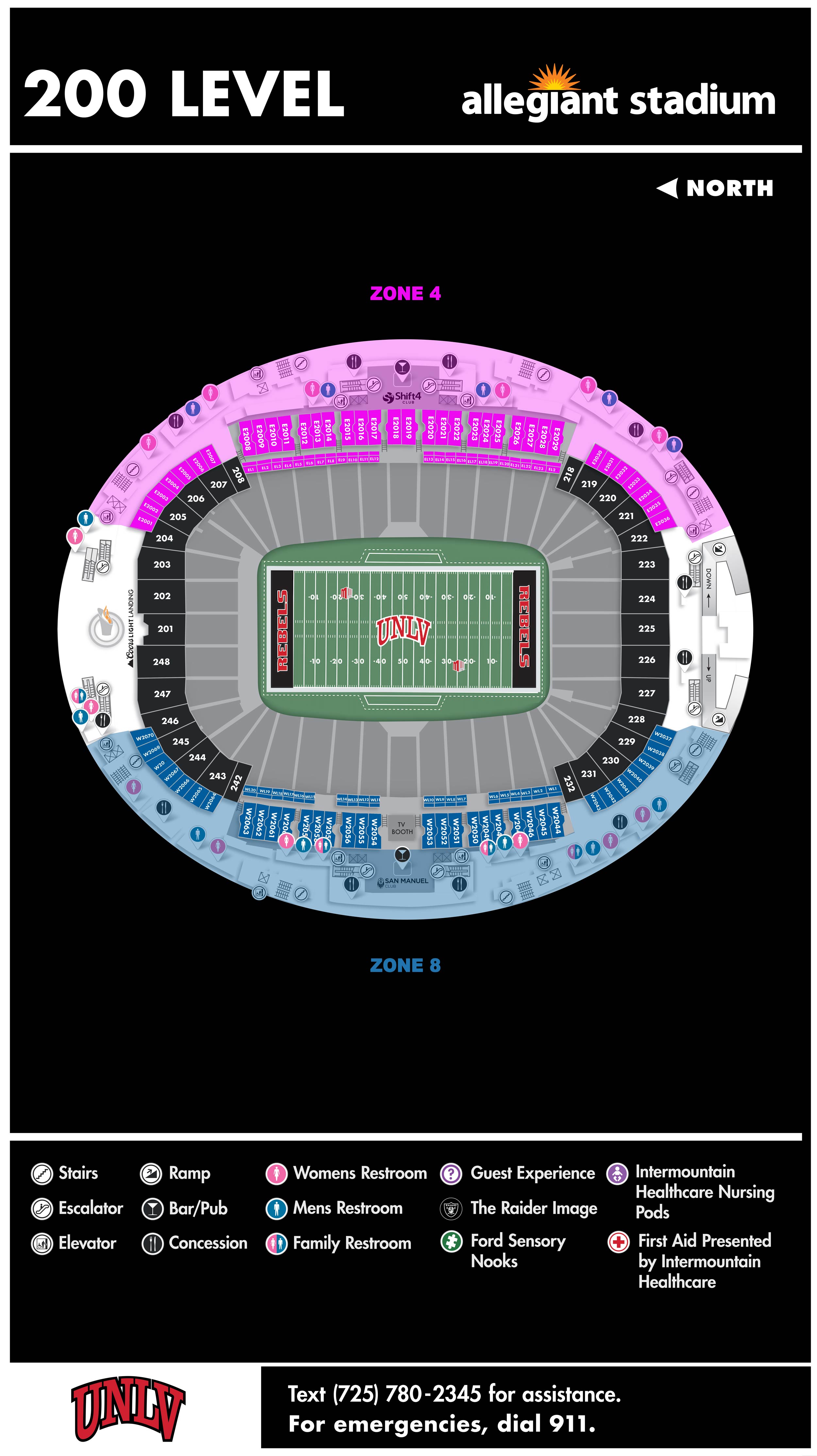 Unlv Stadium Maps Allegiant Stadium