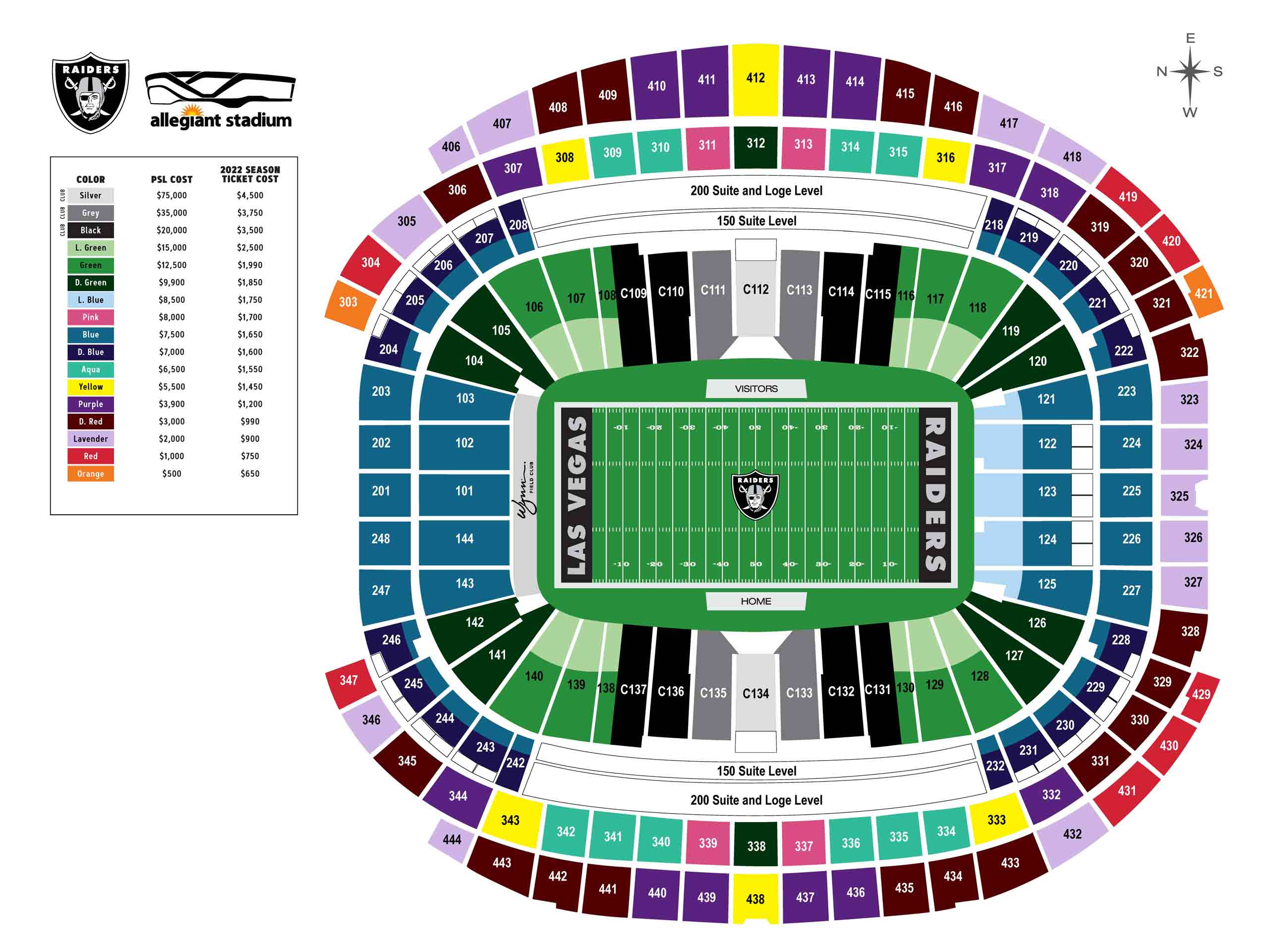 PSL Seating and Pricing Chart