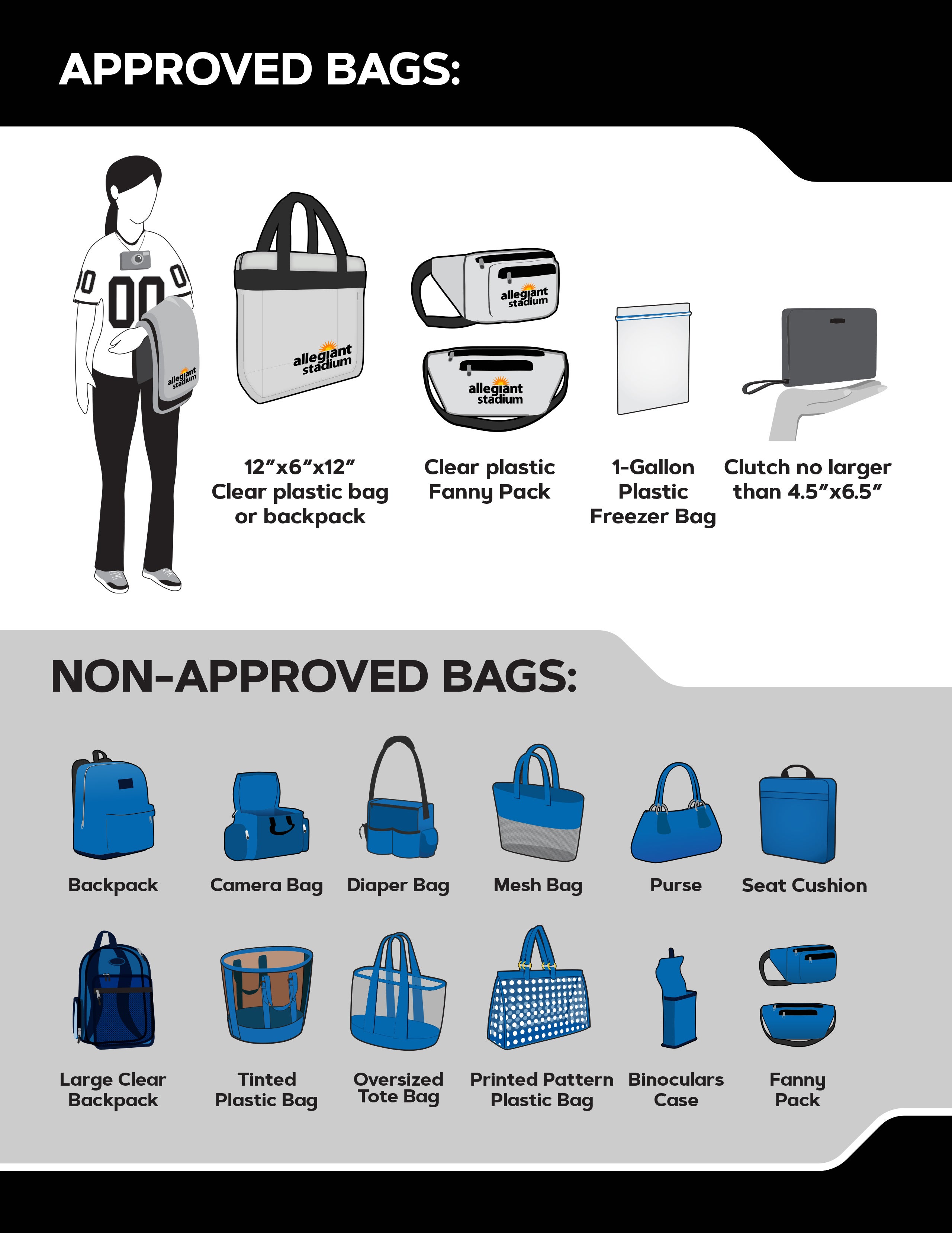 Bag Check & Policy Allegiant Stadium