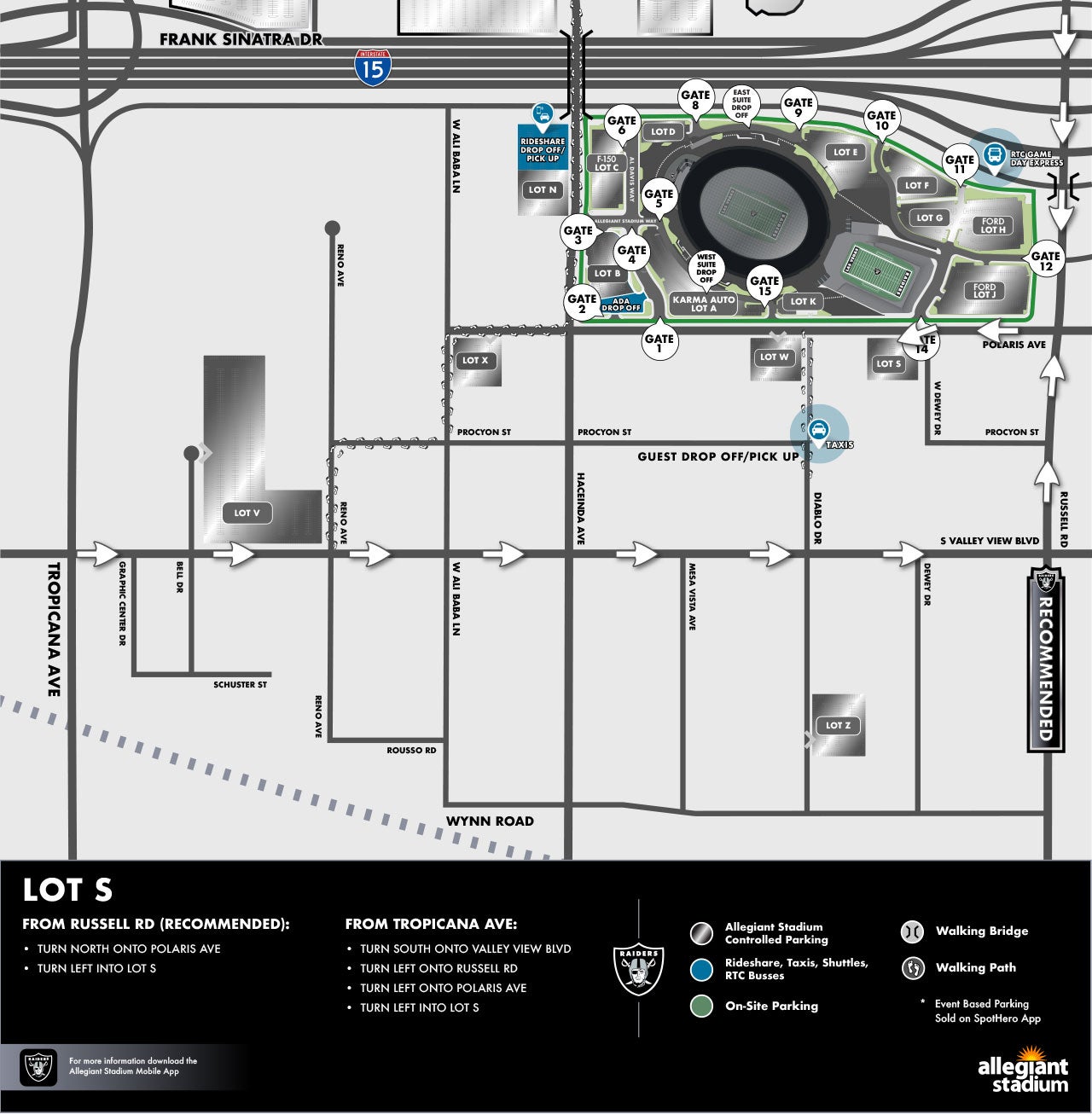 Lot S Parking Map