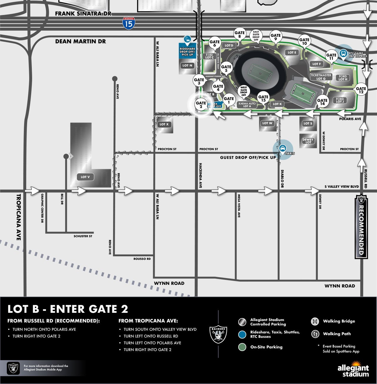 Lot B Parking Map - Enter Gate 2