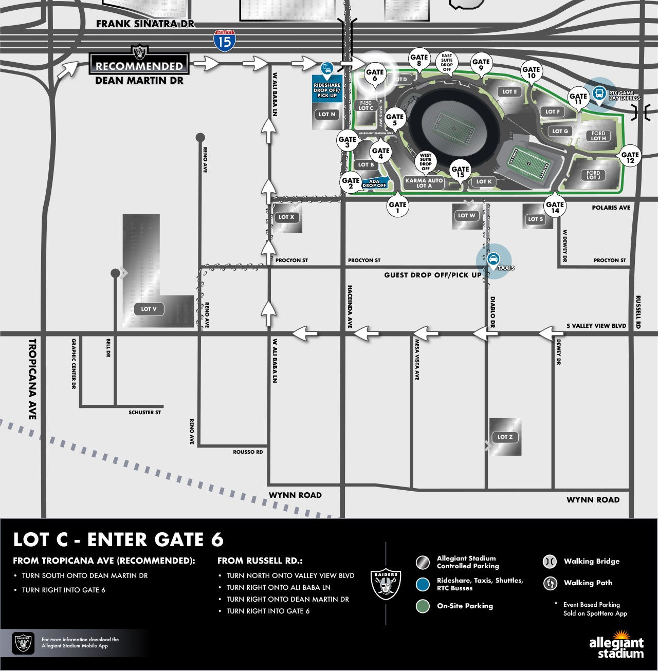 Lot C Parking Map - Enter Gate 6