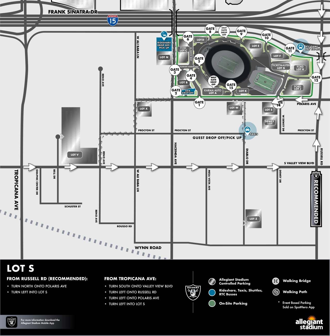 Lot S Parking Map