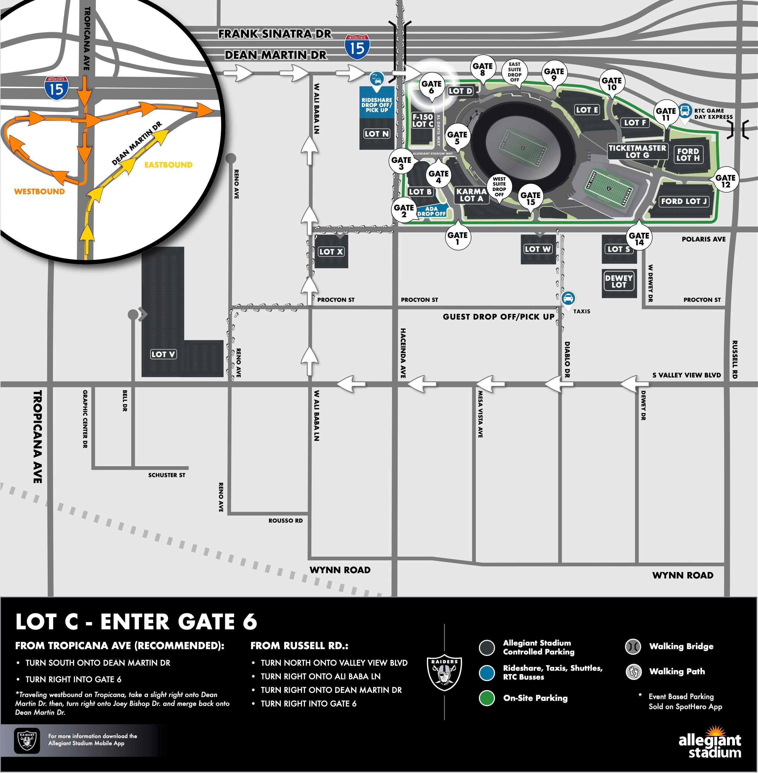 Lot C Parking Map - Enter Gate 6
