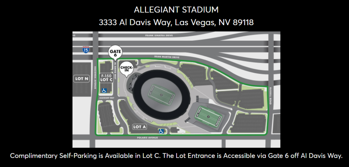 Allegiant Stadium Parking Map