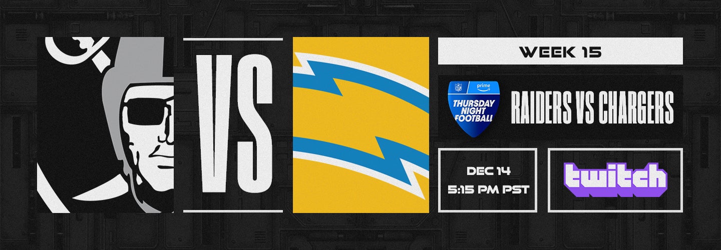 Raiders vs. Chargers - Week 15