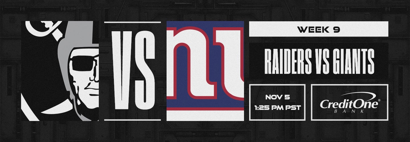 Raiders vs. Giants - Week 9