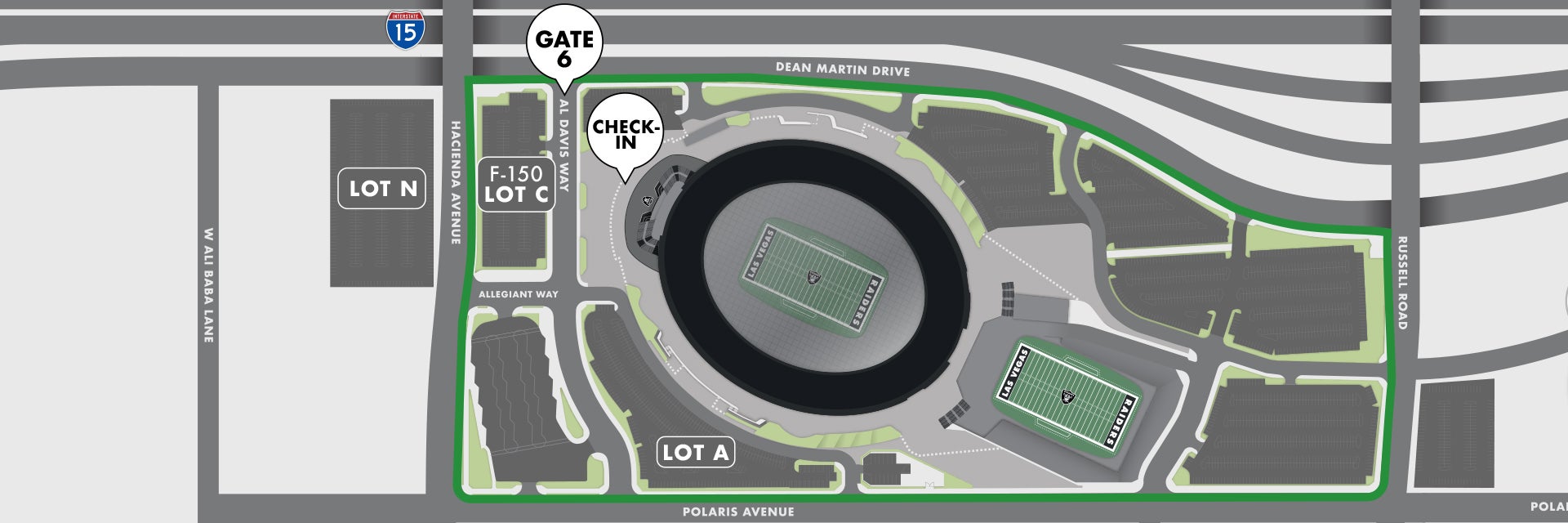 Allegiant Stadium Parking Map