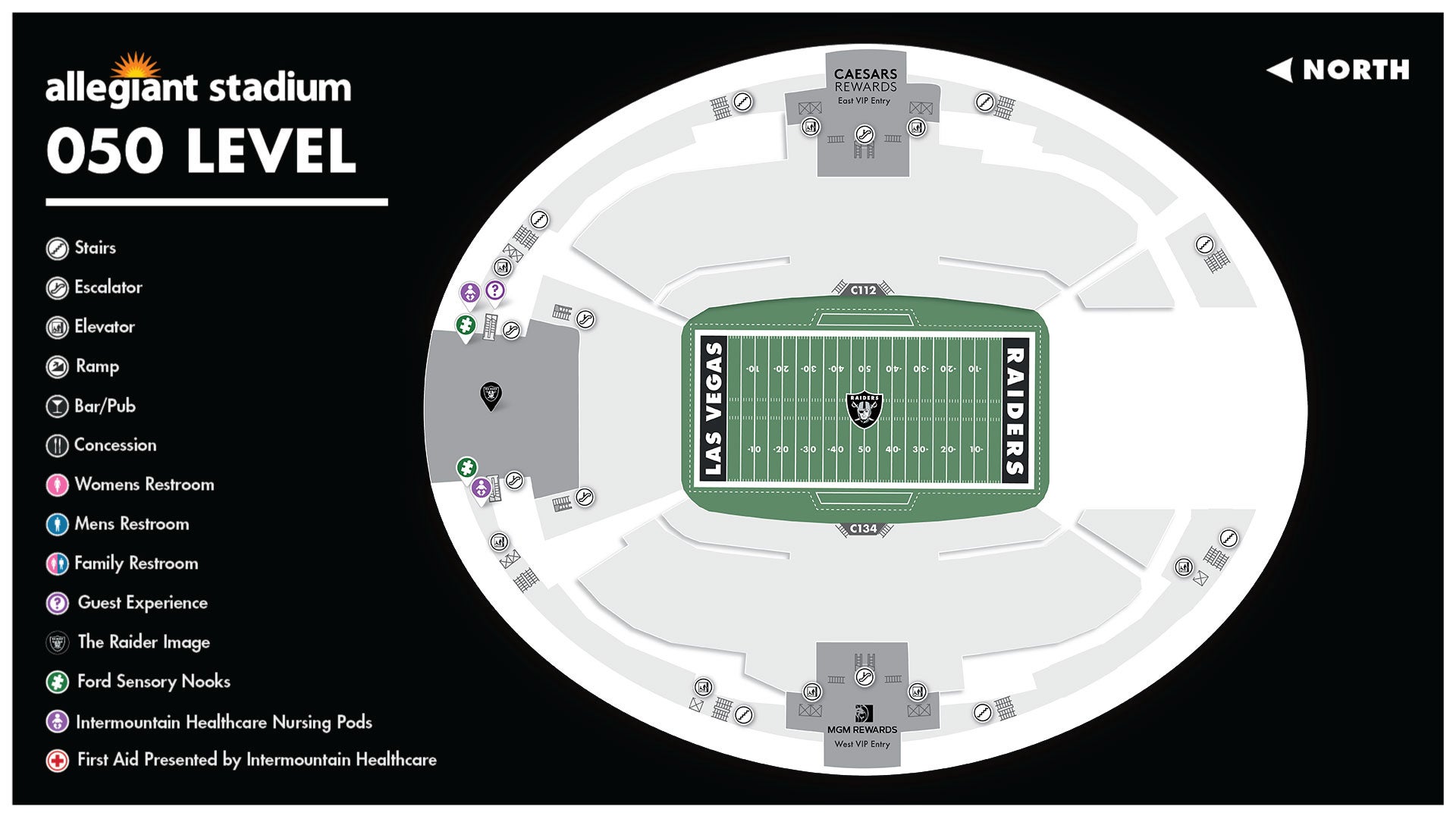 Stadium Maps Official Website Of Allegiant Stadium Allegiant Stadium