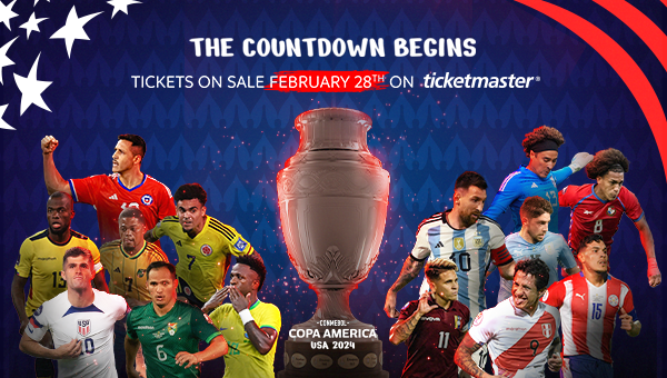 Tickets for the CONMEBOL Copa America USA 2024™ Will Go On Sale On