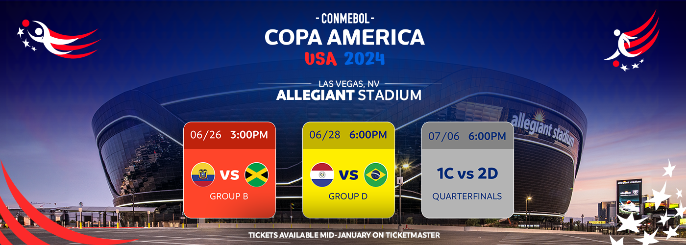 Allegiant Stadium prepares to host CONMEBOL Copa America 2024 with matches  starting June 26, 2024