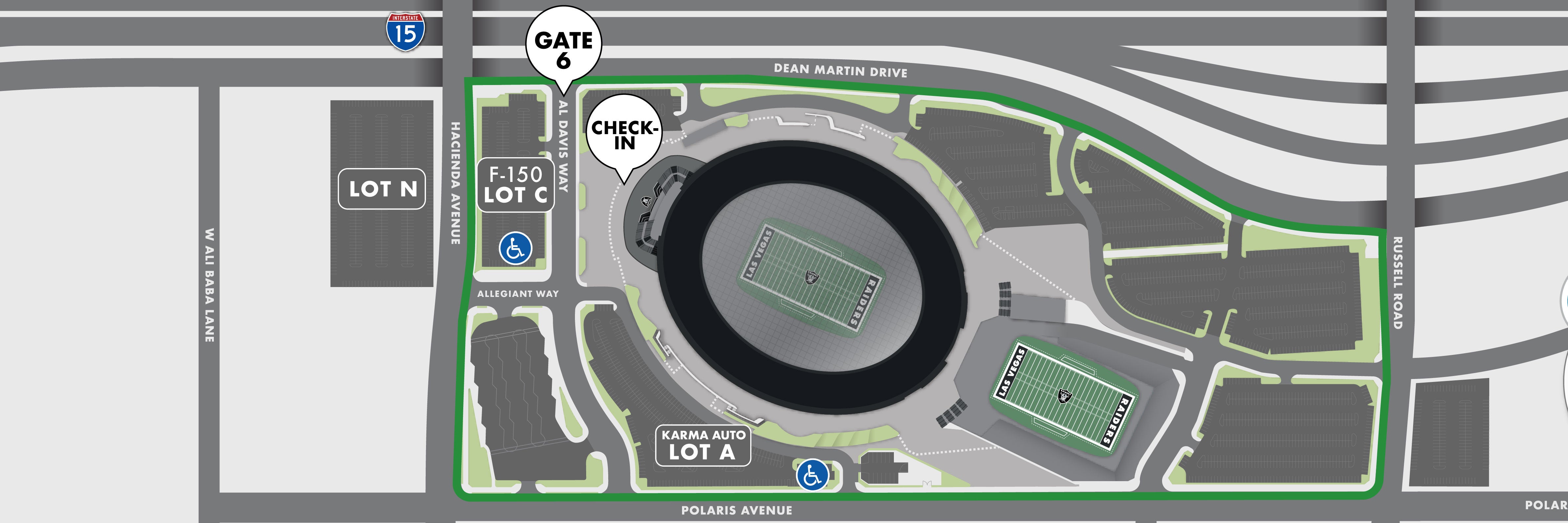 Allegiant Stadium Tours Parking Map