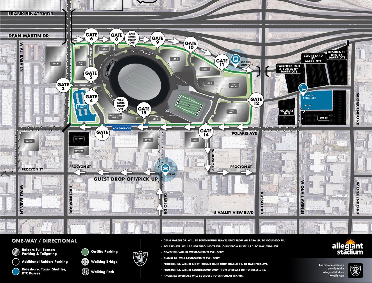 Stadium Maps Allegiant Stadium Allegiant Stadium
