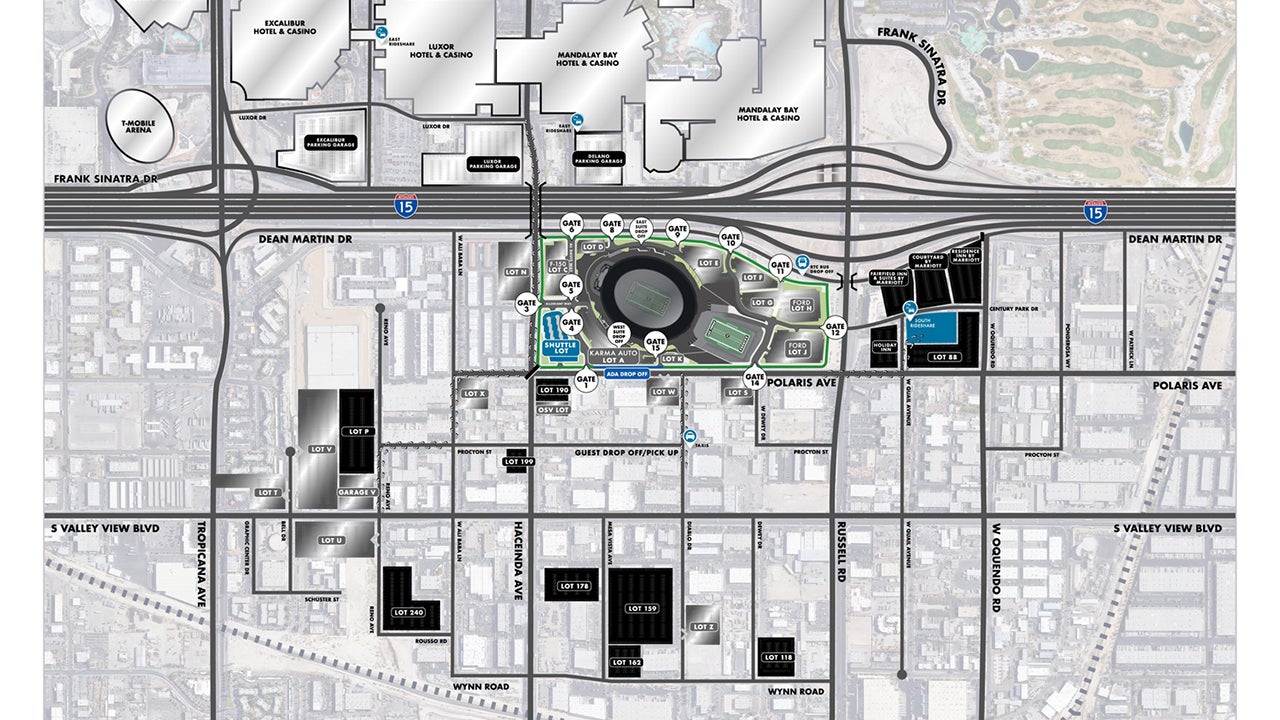 Allegiant Stadium Parking Map