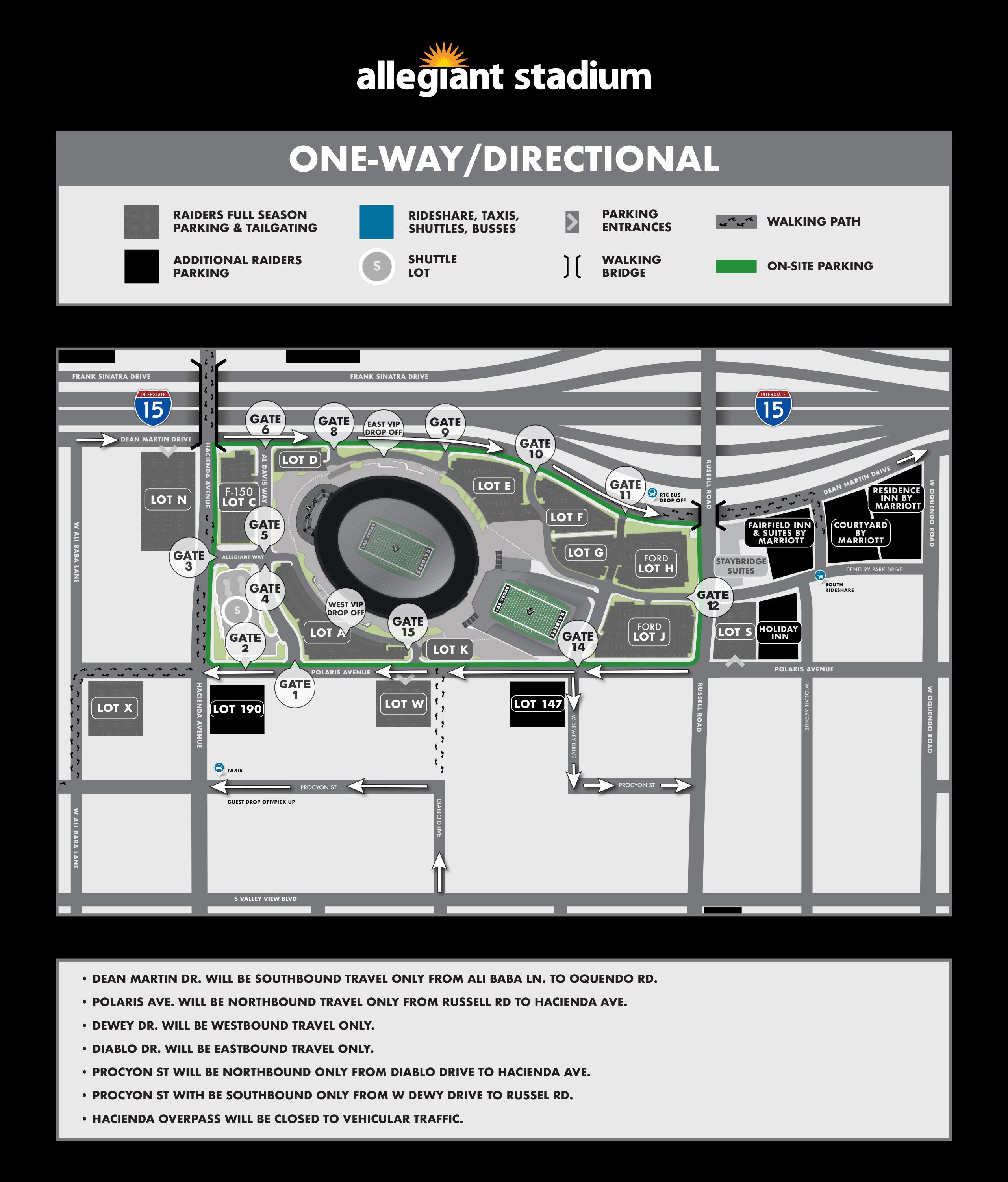 Directions & Parking | Allegiant Stadium