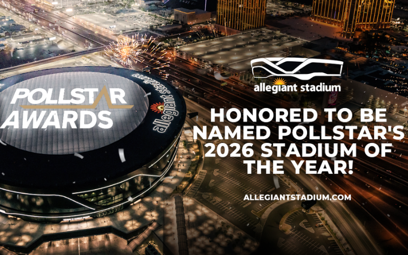 More Info for Allegiant Stadium named "Stadium Of The Year" at 37th Annual Pollstar Awards