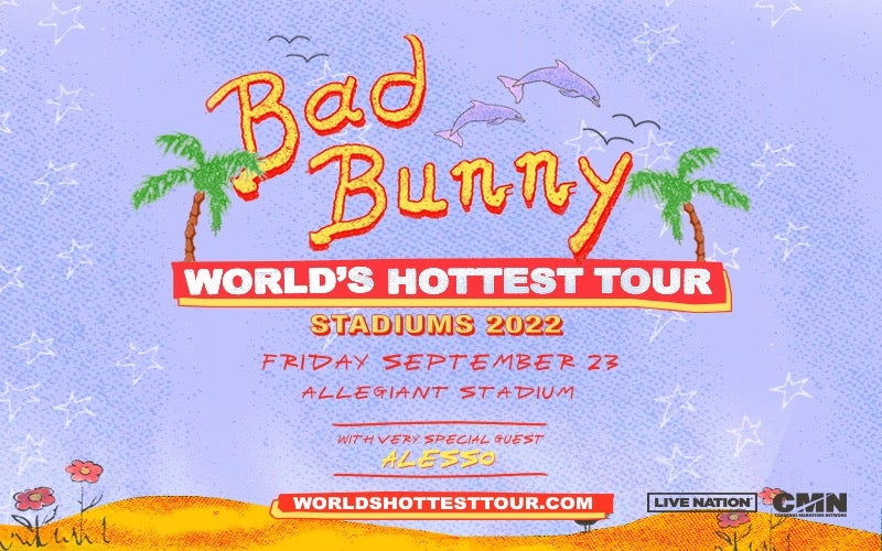 More Info for BAD BUNNY: WORLD’S HOTTEST TOUR COMING TO ALLEGIANT STADIUM ON FRIDAY, SEPTEMBER 23, 2022