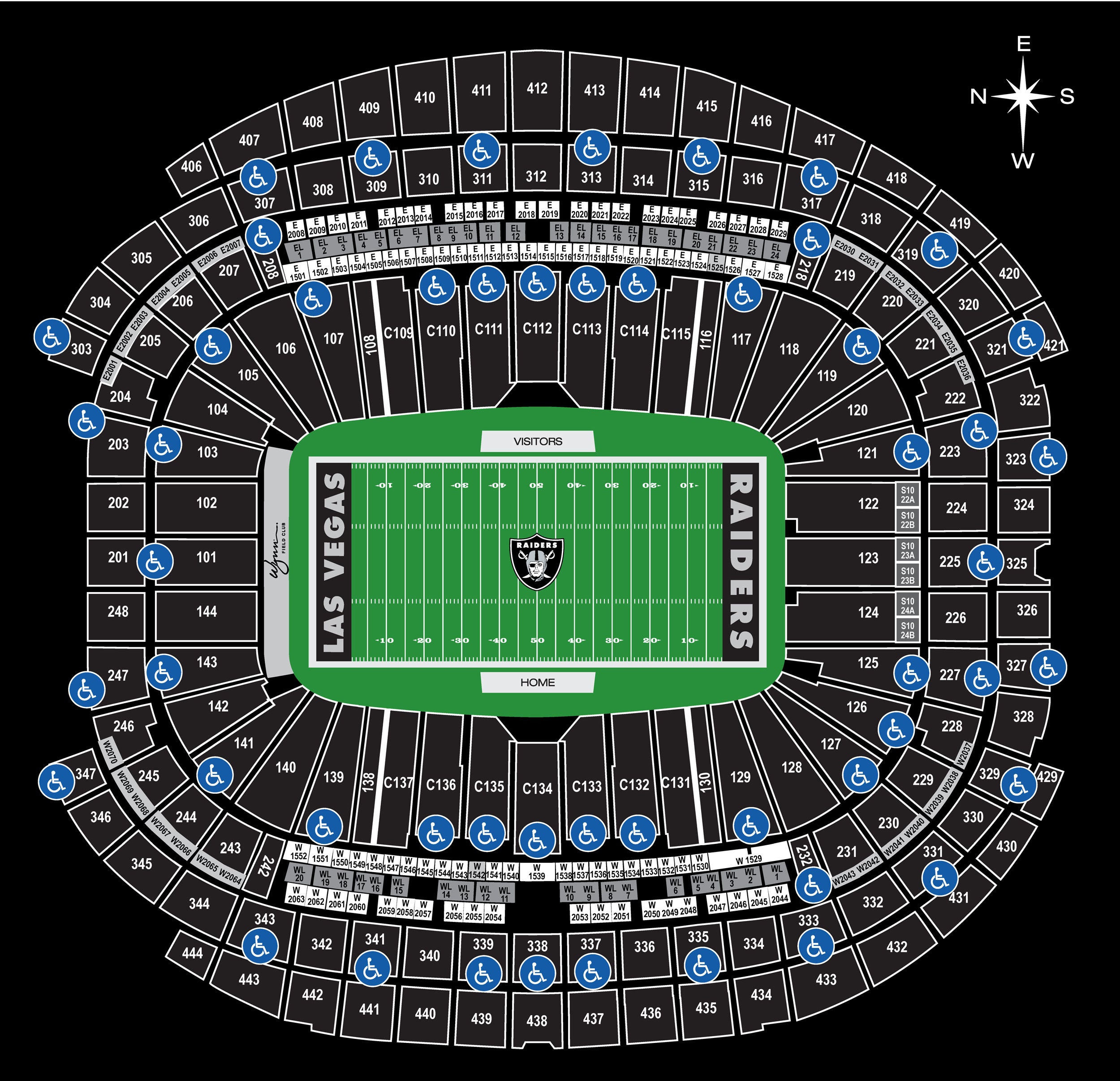 Seating Charts Official Website Of Allegiant Stadium