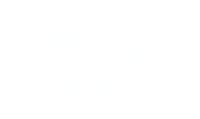 The sliding field tray weighs 19 million pounds and is powered by 72 motors with 95000 square feet