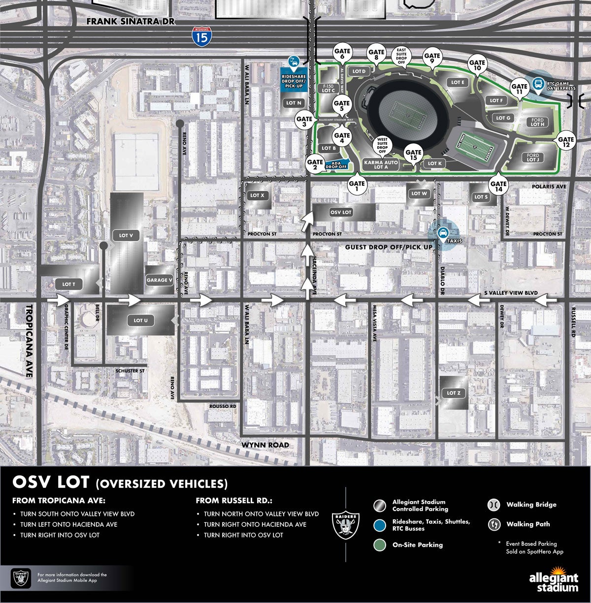 OSV (Oversized Vehicles) Lot Parking Map