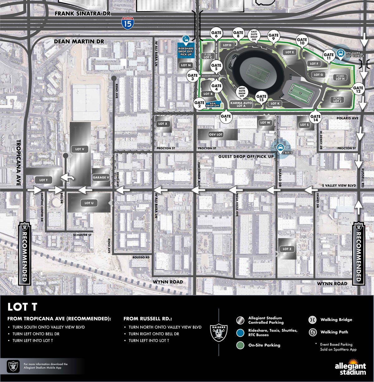 Lot T Parking Map