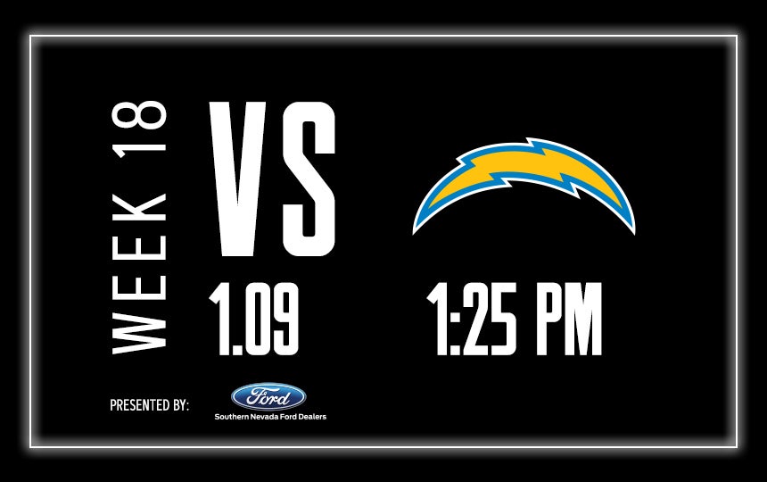 Raiders vs. Chargers - Week 18
