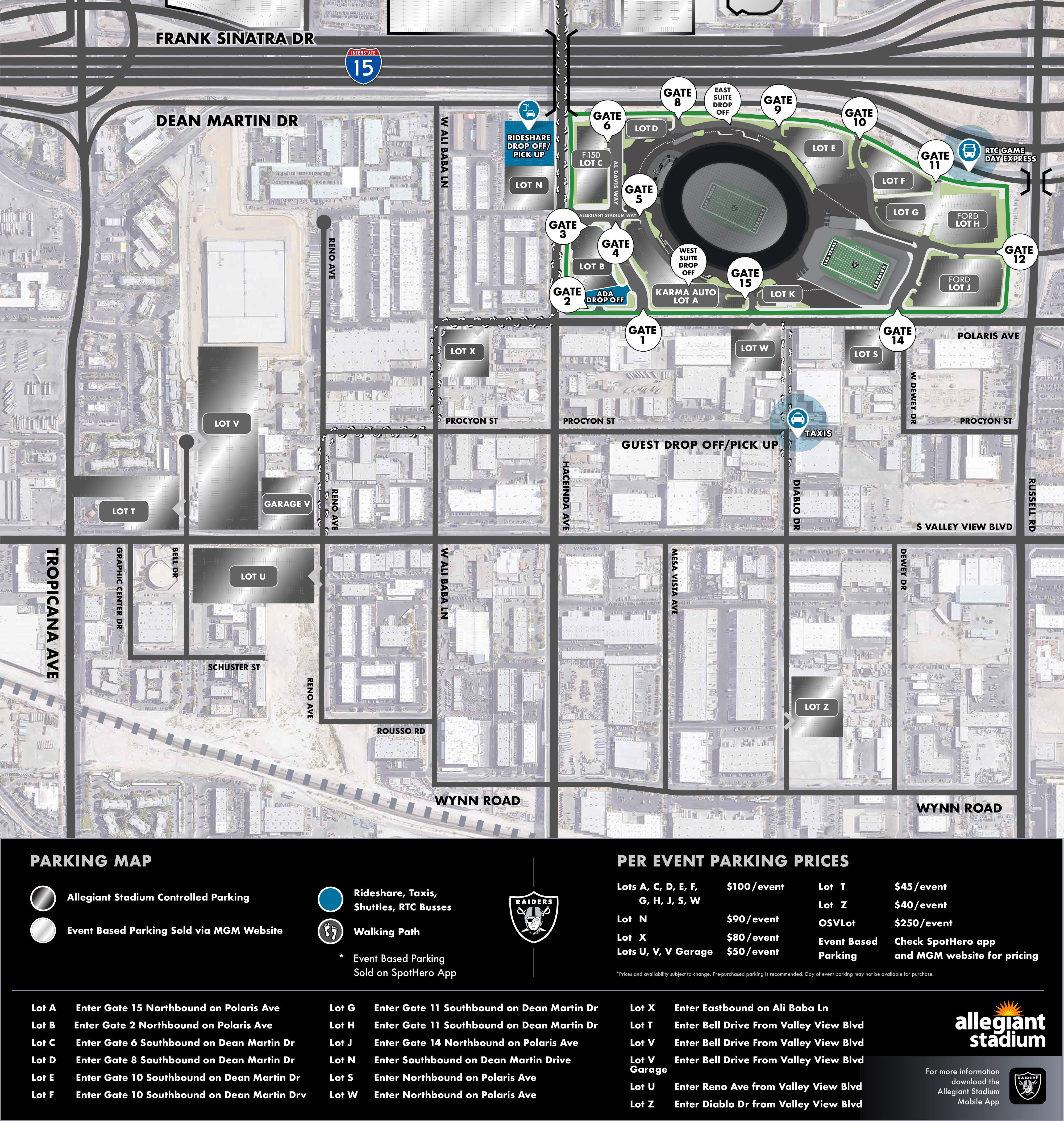 Here's what to know about bringing bags to Allegiant Stadium 